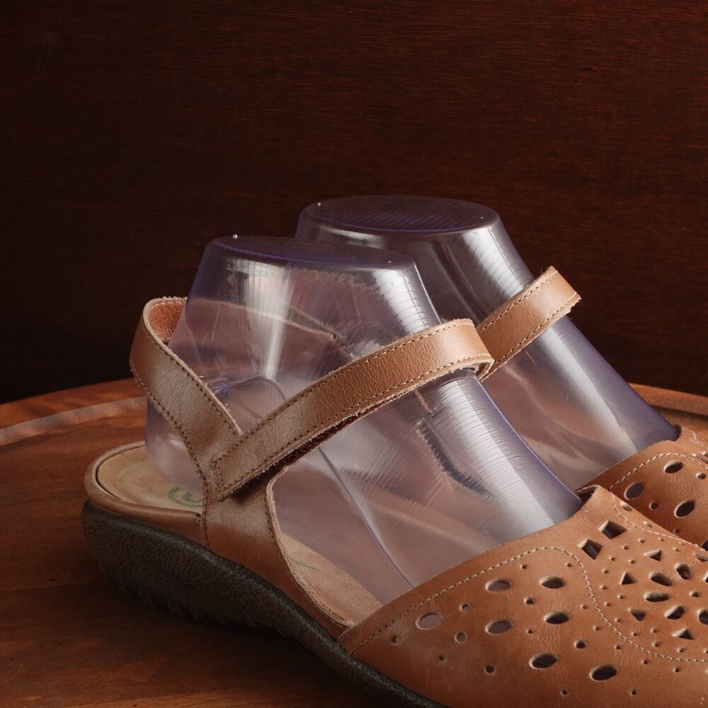 Naot Shoes WMS SZ EU 40 US 9 Brown Arataki Leather Slingback Comfort Flat Shoes - Picture 6 of 15